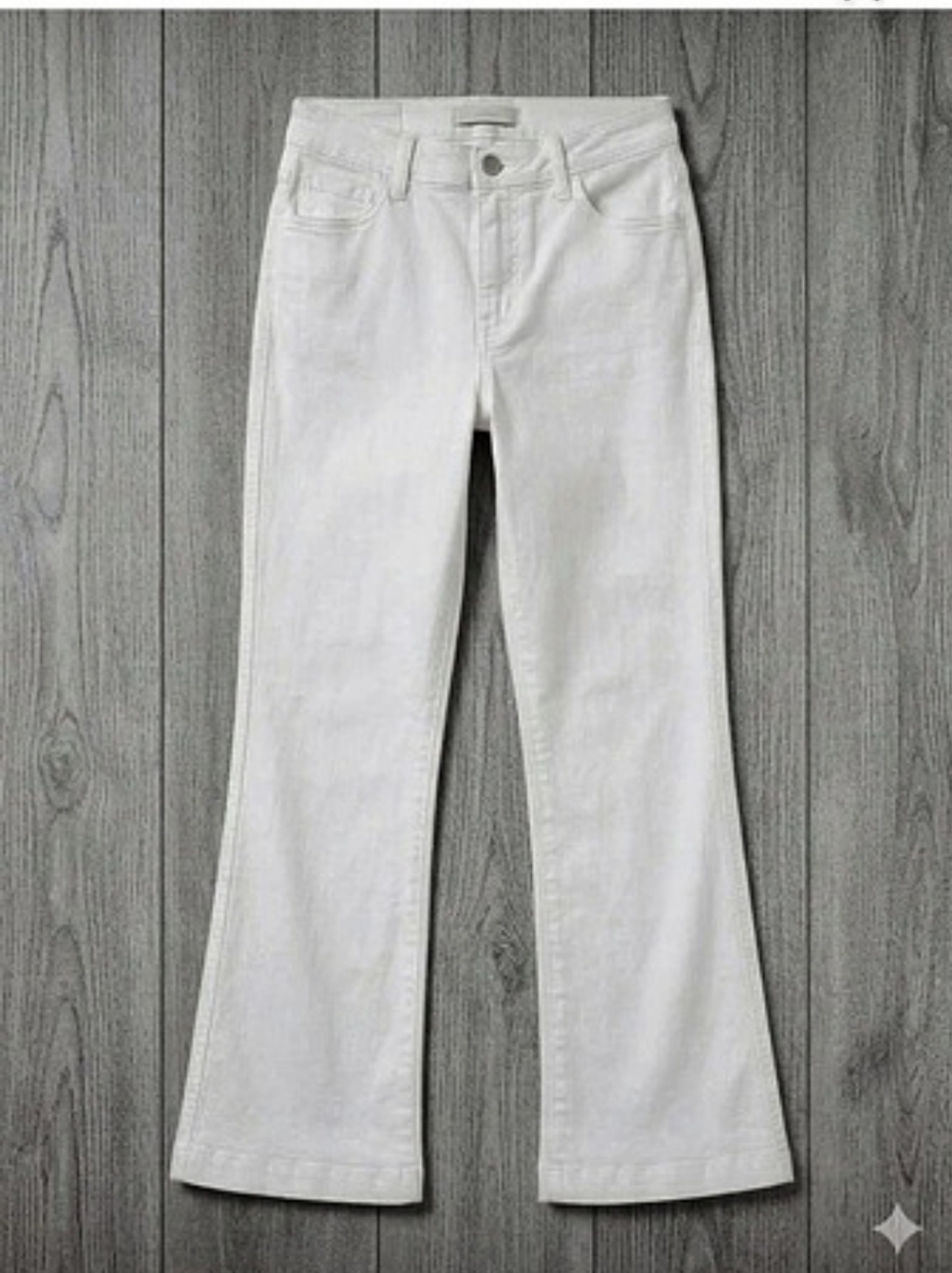 Joe's Jeans The Slim Kick Ankle White High Rise Crop Flare 27